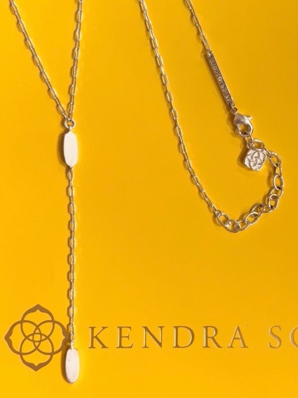 Kendra Scott Silver Lariat Necklace